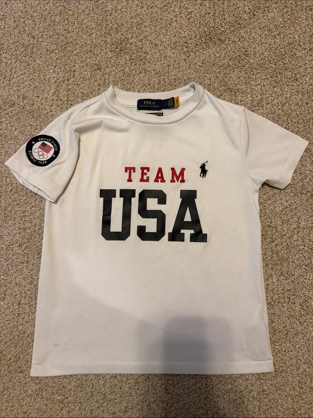 Polo by Ralph Lauren White 'Team USA' Short Sleeve Tee